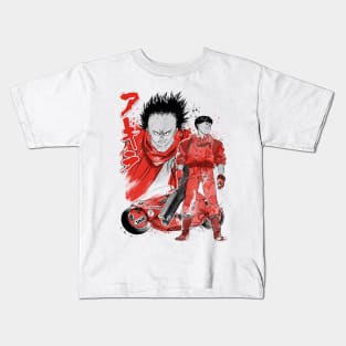 Kaneda and Tetsuo sumi-e Kids T-Shirt